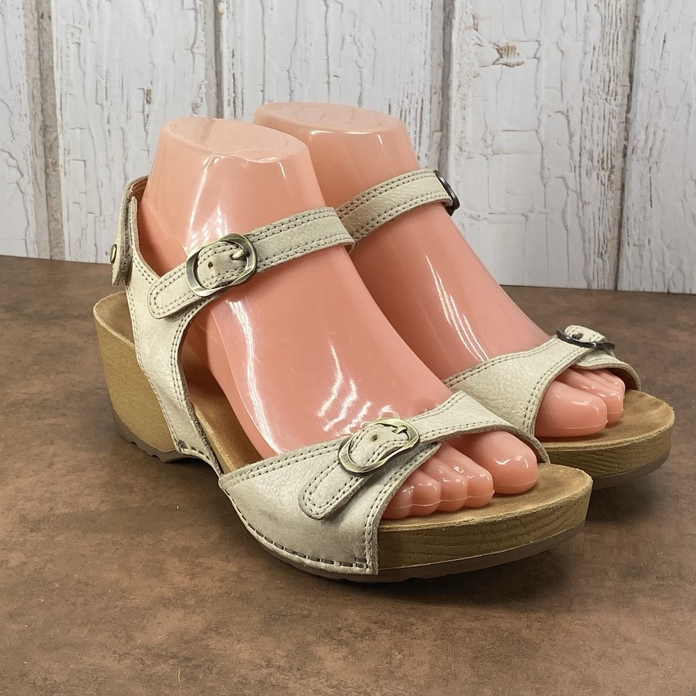 Dansko Tricia Sandals Size EU 37 US 6.5-7 Linen Beige